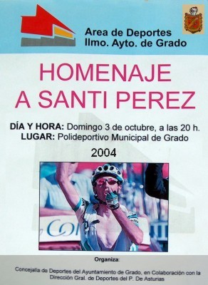 Homenaje a Santi Pérez., Domingo 3 de Octubre, Polideportivo Municipal de Grado